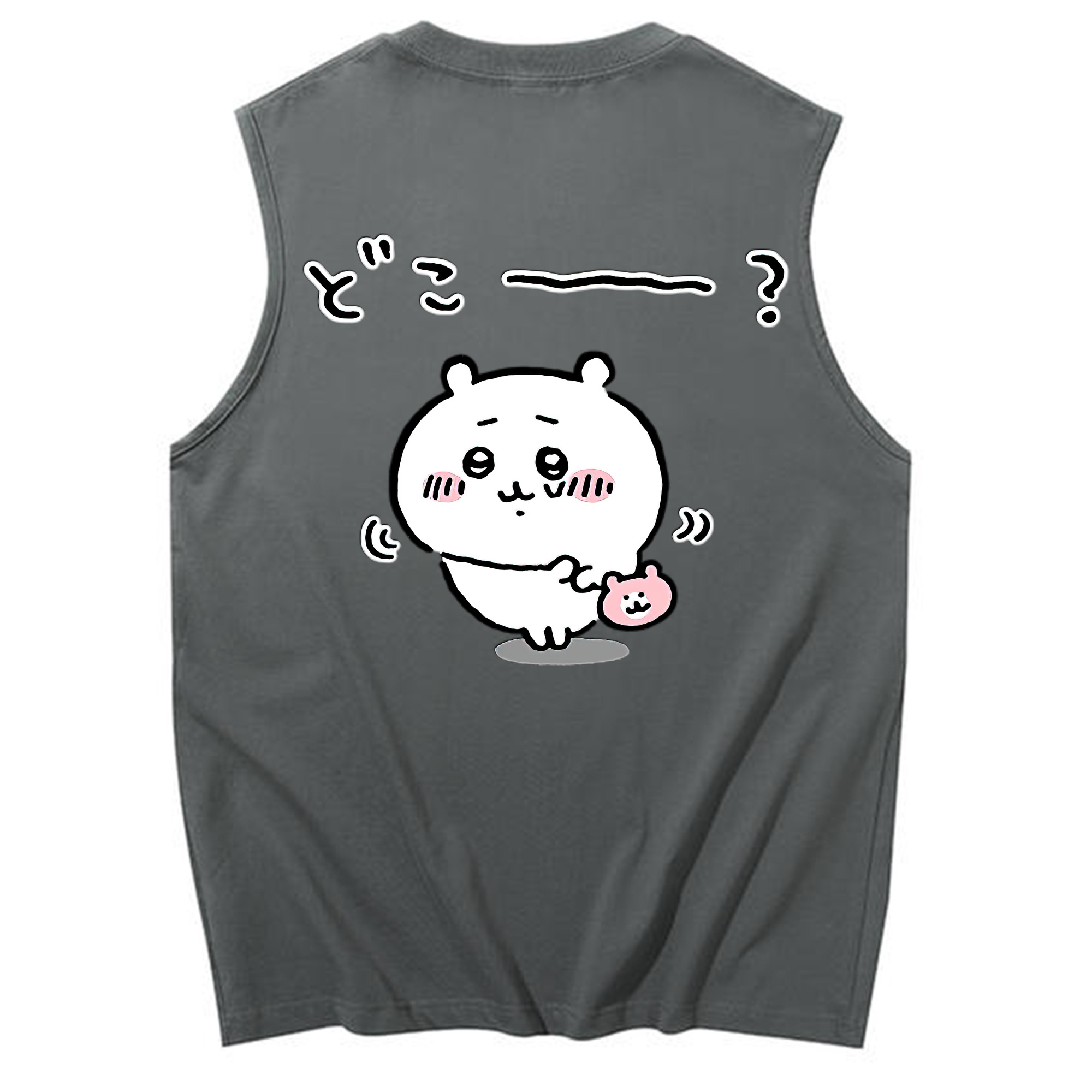 （画像用） ちいかわ ちいかわ Chii-kawa chiikawa コットン100％タンクトップ（背面プリント）